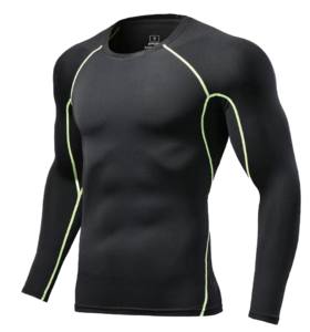เสื้อยืดรัดรูปกล้ามเนื้อแห้งเร็วสำหรับผู้ชายสำหรับใส่วิ่งฟิตเนสใหม่ - Product Image 4
