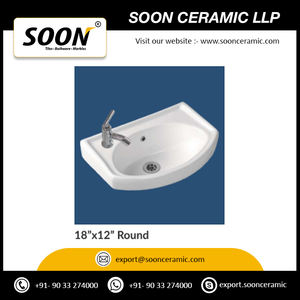 Lavabo redondo de 12x9 más vendido de calidad de exportación para decoración de oficina en casa y hotel de lujo - Product Image 4