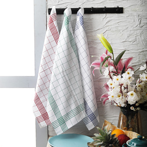 Serviettes 100% coton de haute qualité avec bandes vintage multicolores personnalisables pour la cuisine et l'avion - Product Image 5