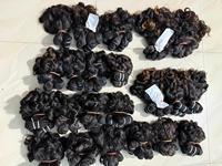 Vente Directe Cheveux Humains Vierges Indiens Densité 180% Bouclés Profonds 360 pour Perruques Bande Élastique Doux Naturel Femme