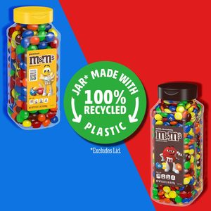ช็อกโกแลตนมและถั่วลิสง M&M's แบบกระปุก ขนมสำหรับดูหนัง บรรจุภัณฑ์แบบปิดผนึกและรีไซเคิลได้ น้ำหนักรวม 48.5 ออนซ์ (แพ็ค 2 กระปุก) - Product Image 3