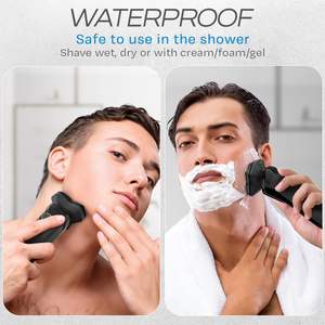 Rasoir Électrique Rotatif Premium pour Hommes, Rechargeable, Utilisation Humide et Sèche, avec Tondeuse Électrique Escamotable, Étanche IPX7, pour le Visage, Sans Fil - Product Image 1