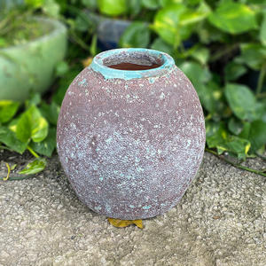 Jardinière en céramique rustique antique avec utilisation extérieure faite à la main approvisionnement d'usine OEM ODM vente en gros pour l'aménagement de villas de jardin à la maison - Product Image 3