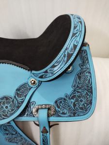 Selle occidentale anglaise en cuir de haute qualité pour l'équitation Tack confortable durable pour la course d'entraînement et l'équitation en plein air - Product Image 4