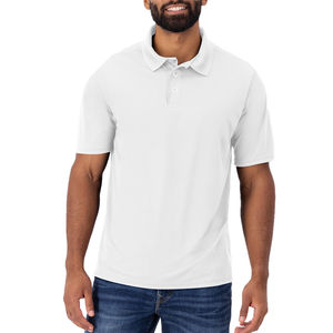 Polo extensible à séchage rapide personnalisé pour hommes coupe normale coton polyester avec impression de logo manches courtes grande taille - Product Image 3