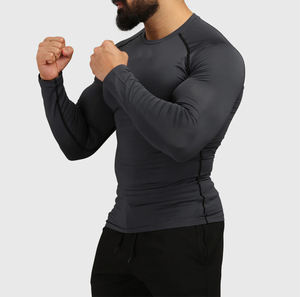 Camisetas de compresión para hombre con su propio logotipo personalizado, camisas de compresión de manga larga de secado rápido para hombre - Product Image 4