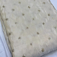 Tissu Butti teignable en pure soie, organza de qualité supérieure, vente en gros, pour saris, lehengas et dupattas ethniques de luxe, au mètre