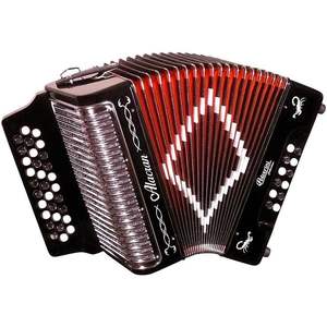 ACCORDION Hohnner Bravo III 72 ORIGINAL 100% avec soufflet noir et rouge STANDARD - Product Image 1