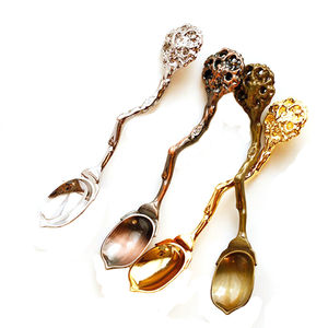 Juego de cubiertos reutilizables de acero inoxidable Chapado en plata elegante precio al por mayor clásico con mango de resina azul cielo - Product Image 5