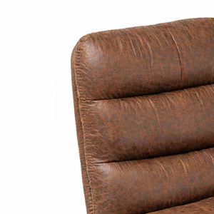 Vintage Brown Real Leather Accent <b>Chair</b> | Industrial Modern Living Room Lounge Seating | Premium Home Furniture Apartment Villa - Product Image 6