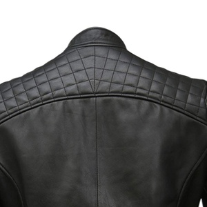 Wholesale Custom Color Sheep Skin Leather Jacket with Stand Collar Waterproof & All Sizes Available for Men - Product Image 5