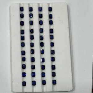 พลอยแซฟไฟร์สีฟ้าธรรมชาติกระจายไพลินแปดเหลี่ยมตัดด้วยความร้อนสูง8มม. สำหรับการใช้สร้อยคอ - Product Image 3