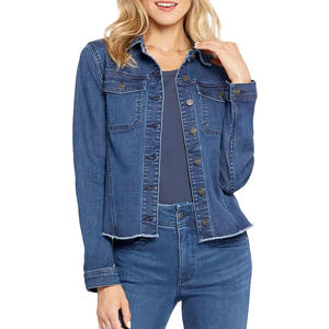 Veste en jean d'été décontractée pour femmes par le fabricant Style Streetwear avec décoration de boutons et dernière impression de mode de haute qualité - Product Image 6