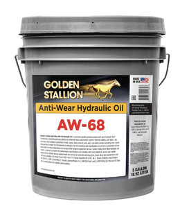 Lubricante Automotriz Golden Stallion AW-68, Aceite Hidráulico Antidesgaste, Cubeta de 5 Galones - Product Image 1