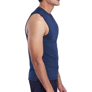 Débardeur en coton 230 GSM avec logo personnalisé pour hommes, sans manches, pour musculation et fitness - Product Image 5