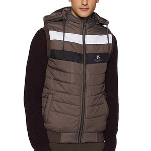 2024 Custom High Quality Breathable Men's Puffer <b>Vest</b> Casual Winter Outer Wear Player Style Zipper Closure Turn-down Collar - Product Image 1