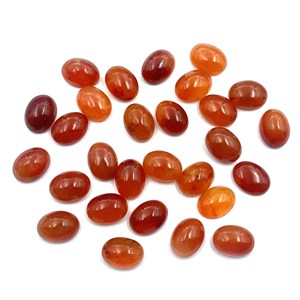10 pièces naturel Orange cornaline en vrac 12X16mm ovale Cabochon haute cristal perle bijoux accessoires IGI certifié 103 CT couleur jouer - Product Image 2