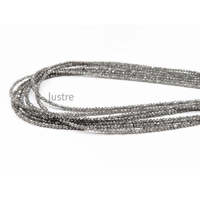 Perles Rondelles Facettées en Diamant Poivre Naturel de Qualité AAA 1,8-2 mm, Pierres Précieuses Naturelles pour la Fabrication de Bijoux, Prix de Gros
