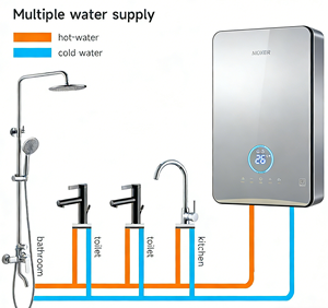 Chauffe-eau électrique sans installation, idéal pour la <span class=keywords><strong>location</strong></span>, usage domestique, extérieur, hôtelier, camping-car, 5000-5999W, étanche IPx4, en plastique - Product Image 2