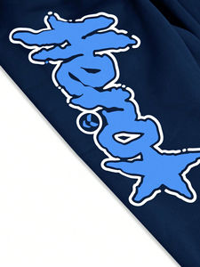 Conjunto de Sudadera con Capucha y Pantalones Deportivos para Hombre, de Alta Calidad, 100% Algodón, Transpirable, 500gsm, Diseño Cuadrado, Personalizado por el Fabricante - Product Image 3