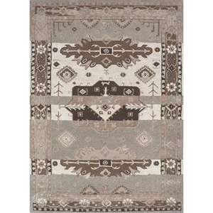 Tapis en laine et viscose tufté à la main Mythos Ivory Tra-14028, 9x12, design patchwork rectangulaire pour salon, couloir, tissage rectangulaire - Product Image 4