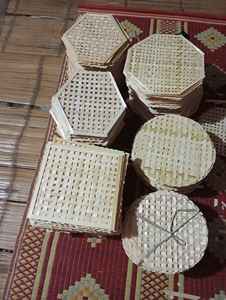 ตะแกรงไม้ไผ่ธรรมชาติแขวนผนังไม้ไผ่ทอเป็นมิตรต่อสิ่งแวดล้อม - Product Image 4