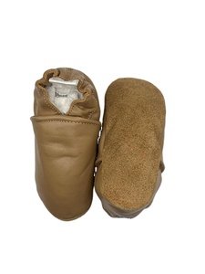 Chaussures de marche personnalisées pour tout-petits, dessus en cuir, sangle élastique, semelle souple, chaussures confortables pour bébé, logo personnalisé - Product Image 2