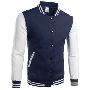 Veste universitaire de haute qualité 2026, broderie personnalisée du logo, veste de baseball universitaire pour homme, fermeture OEM, veste bomber d'hiver - Product Image 5