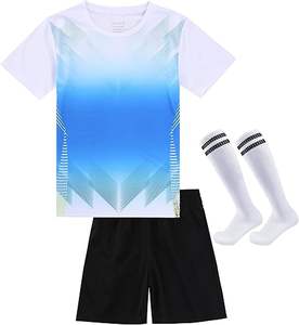 Uniformes de football élégants avec shorts et chaussettes uniformes de football unisexes à prix d'usine avec logo personnalisé - Product Image 1