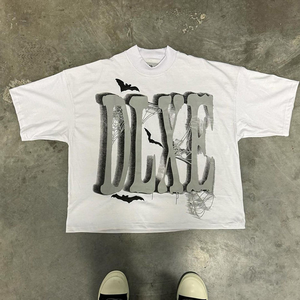 เสื้อยืดทรงบ็อกซี่ฟิต ผ้าเฟรนช์เทอร์รี่ สำหรับผู้ชาย เสื้อยืดสเวต 100% ผ้าริงสปัน 300 แกรม เสื้อยืดโอเวอร์ไซส์ ผ้าฝ้าย 100% - Product Image 5