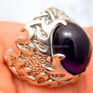 Bague de mariage classique en argent Sterling 925 pour femmes belle améthyste pierres précieuses fiançailles anniversaire fête cadeau anneaux de mode - Product Image 1