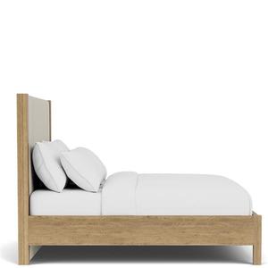 Cama de madera minimalista moderna, muebles de madera Suar de caoba de teca duradera, juegos de dormitorio de Color Natural para Hotel Villa 051204 - Product Image 4