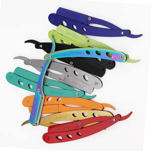 Navaja de Afeitar Plegable para Hombre, Navaja de Acero Inoxidable, Maquinilla de Afeitar de Hoja Recta, Afeitadora Manual para Barba, Herramienta de Barbería, 1 Pieza - Product Image 5