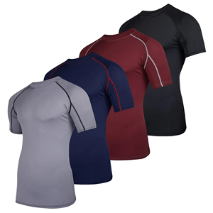 Camisetas de compresión de capa base para hombre, ropa de gimnasio, camiseta de poliéster para culturismo, camiseta de compresión para correr y correr para hombre - Product Image 4