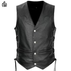 เสื้อกั๊กหนังสำหรับผู้ชายระบายอากาศได้ดีเสื้อกั๊กหนังสไตล์ไม่เหมือนใครสำหรับผู้ชาย - Product Image 1