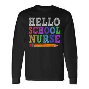 Camiseta de Manga Larga para Regreso a Clases, Producto Promocional para Enfermeras y Maestras Escolares - Product Image 1