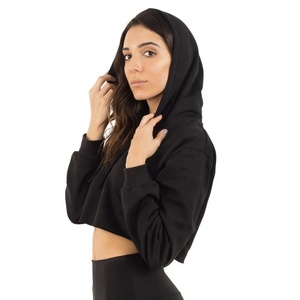 Sudaderas con Capucha Cortas de Algodón y Poliéster para Gimnasio y Fitness, con Estampado Personalizado para Mujer - Product Image 2
