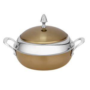 Recién llegado, antigua cazuela, diseño Handi, olla para servir alimentos, cazuela de acero inoxidable, platos, calentador de alimentos de oro rosa - Product Image 3