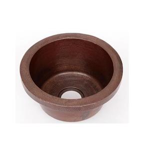 Fregadero de cobre de forma redonda Diseño único y atractivo para la decoración de la cocina Artesanías de tendencia superior Lavabo y fregadero de cobre - Product Image 1