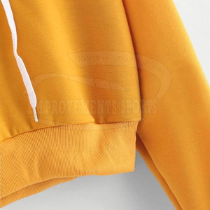 Diseño personalizado Uso al aire libre Mujeres Crop Top Sudaderas con capucha Color sólido Cómodo Mujeres Crop Top Sudaderas con capucha - Product Image 6