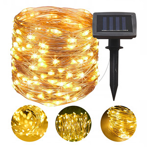 Solar garden <b>string</b> <b>lights</b>, wire 100 LEDs warm - Product Image 1