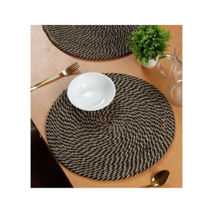 Orange Solid Washable Durable Jute Cotton Placemat 34x46cm Dining <b>Table</b> Mat ISO Certified Strong Weave for Export from India - Product Image 6