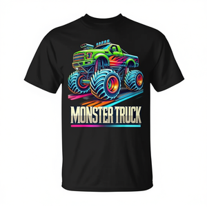 T-Shirt Monster Truck a Maniche Corte, Girocollo, Stampa Digitale, Unisex per Adulti, Abbigliamento Promozionale - Product Image 2