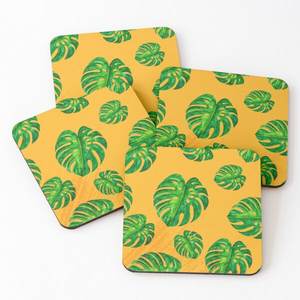 Posavasos de tendencia 973 Madera de mango/Madera de Acacia sobre posavasos para servir té impresos Juego de 4 piezas accesorios de cocina posavasos - Product Image 4