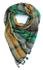 Marque de Luxe 2026 Foulard pour Femme en Coton et Lin, Hijab d'Hiver, Shemagh Arabe, Écharpe Arabe 100% Coton, Yashmagh, Keffiyah - Product Image 5