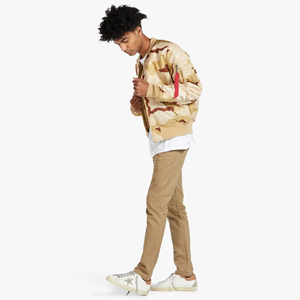 Chaquetas de bombardero informales personalizadas de alta calidad para hombre, Color sólido para decoración de bordado de Otoño/Invierno, venta al por mayor procesada para crudo - Product Image 2