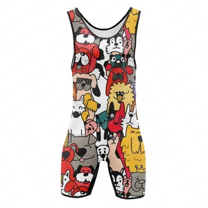 Wrestling Singlets Mens Power Lift Levantamiento de pesas Hombres Singlet Wrestling Suit - Product Image 5