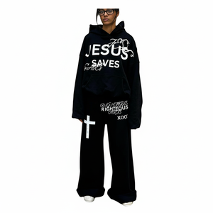 ชุดแทรคสูทผ้าฟลีซทรงหลวมแบบสั่งทำพิเศษ 420 GSM ผ้าฝ้าย 100% สำหรับผู้ชายและผู้หญิง ฤดูหนาว คุณภาพสูง ระบายอากาศได้ดีและแห้งเร็ว - Product Image 3