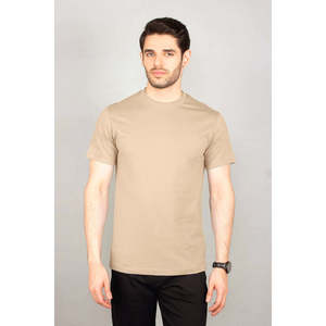 เสื้อยืดคอกลมผ้าฝ้ายพื้นฐานสำหรับผู้ชาย "ROCIO" ผ้าเจอร์ซีย์ 100% ปักโลโก้ ทรงหลวม น้ำหนัก 220 กรัม ป้ายยี่ห้อสั่งทำ เสื้อยืดออกกำลังกาย - Product Image 1