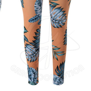 Conjuntos de gimnasio de Yoga de cintura alta reversibles para mujer 100% algodón sublimación patrón sólido logotipo de marca personalizable - Product Image 6